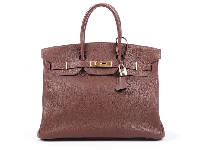 Hermès HERMES BIRKIN 35 Togo Marron Foncé Gold Metal Fittings E