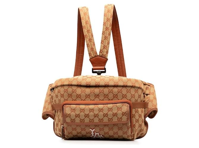 GUCCI × LA Angels™ ボディバッグ Gucci GG Canvas LA Angels Patch Body Bag Backpack in Great