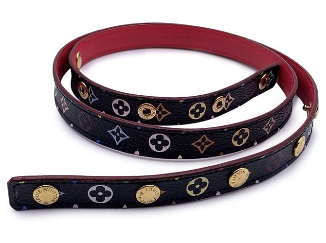 Louis Vuitton Murakami Monogram Canvas Skinny Belt Size 80  display picture 1