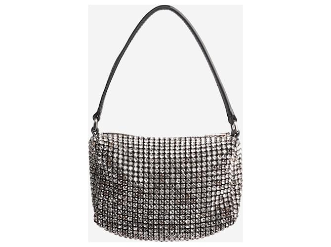 Alexander Wang Silver rhinestone embellished top handle bag