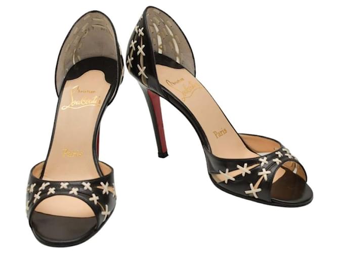 louboutin criss cross heels
