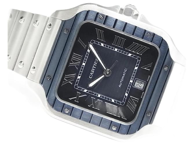 CARTIER Santos de PVD Lünette blaues Zifferblatt WSSA0048 Damen