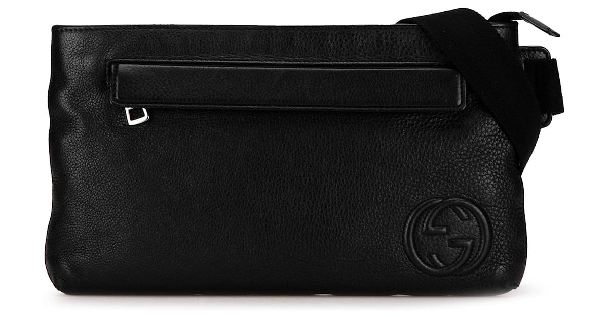 Black Gucci Soho Zip Sling Bag Leather ref.1406450 Joli Closet