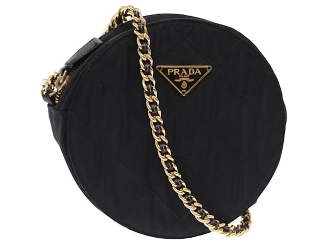 PRADA Chain Shoulder Bag Nylon Black Auth 75887 ref.1412933 PRADA Chain Shoulder Bag Nylon Black Auth 75887 ref.1412933