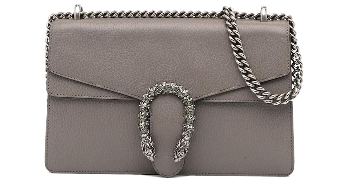 Gray Gucci Small Dionysus Shoulder Bag Leather ref.1413164 Joli Closet