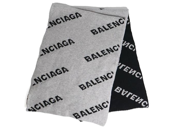 BALENCIAGA Scarves Cotton Black Joli Closet