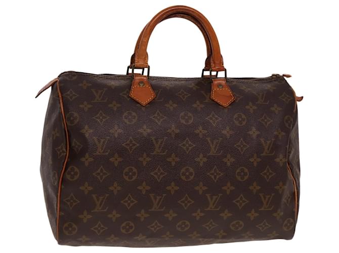LOUIS VUITTON Monogram Speedy 35 Hand Bag M41524 LV Auth 78736 