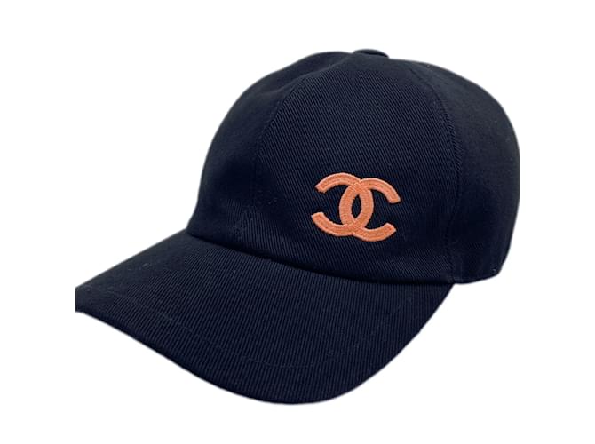 Chanel Black Baseball Hat Cap With CC Logo | eBay