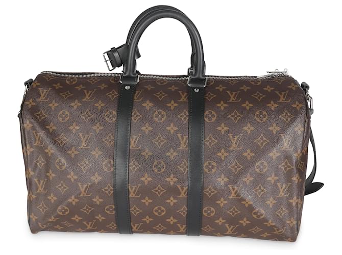 Louis Vuitton Monogram Macassar Keepall Bandouliere 45 Braun 