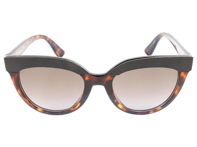 Dior Brown Havana Dior Soft 1 Cat Eye Sunglasses Plastic ref  display picture 3