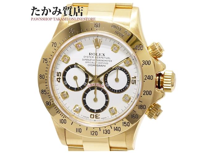 Rolex K18 Yellow Gold 750 YG Automatic Daytona 16528G in Great 