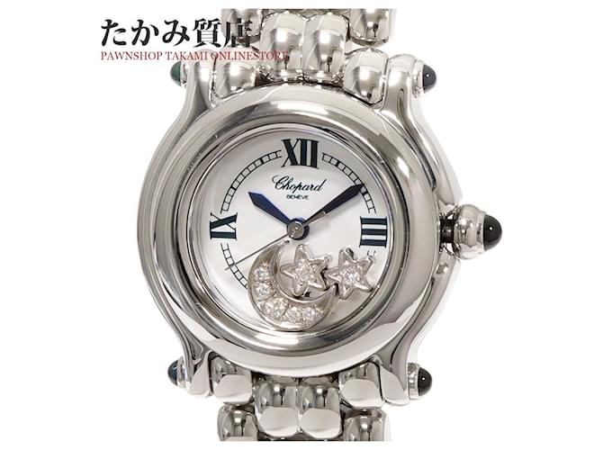 Chopard Happy Sport Moon Star Stainless Steel Quartz Watch in