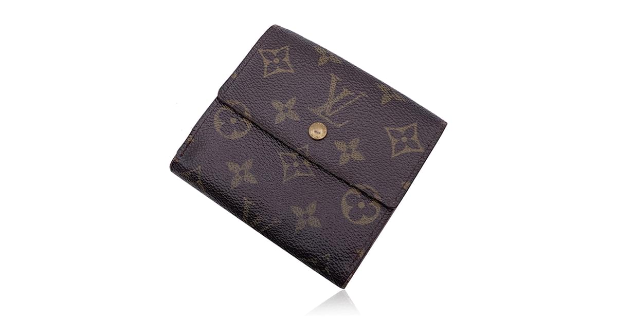 Louis Vuitton Bifold newest Vintage Square Elise Monogram Wallet Purse Double Sided