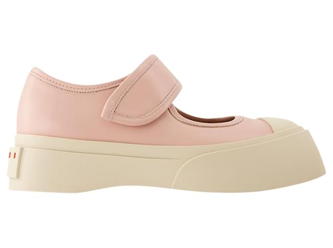 フラットシューズ MARNI Mary Jane Ballerinas - Marni - Leather - Pink Mary Jane Sneakers - Marni - Leather - Pink Pony-style