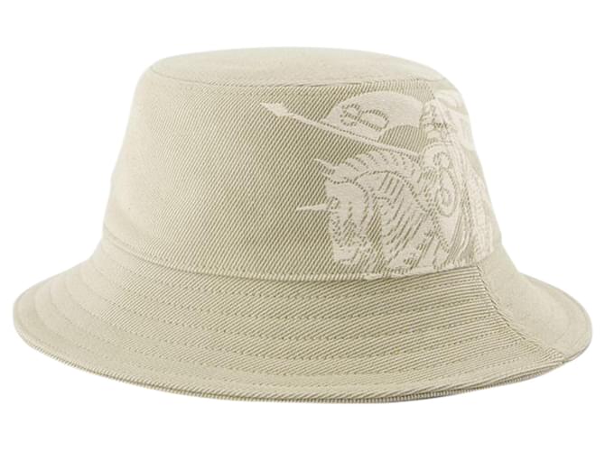 ハット Burberry Ekd Twill Bucket Hat - Burberry - Synthetic - Beige Ekd Twill Bucket Hat - Burberry - Synthetisch - Beige Braun