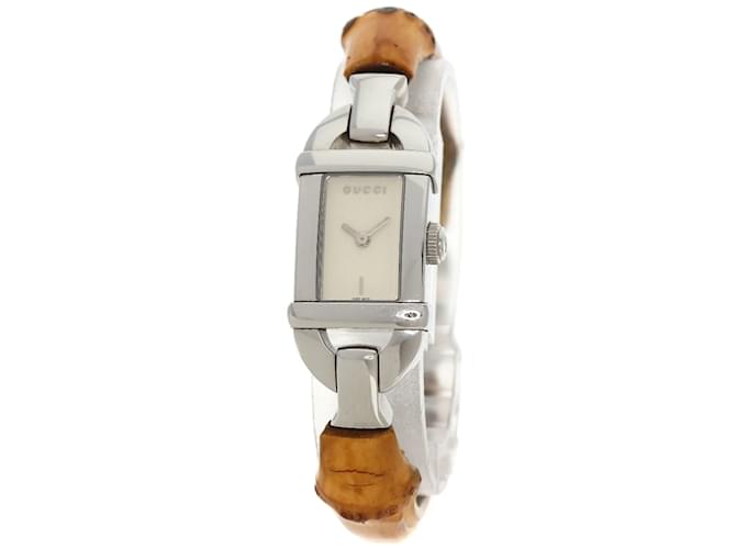 Gucci 6800L Bamboo Watch - Stainless Steel Ladies Timepiece ref