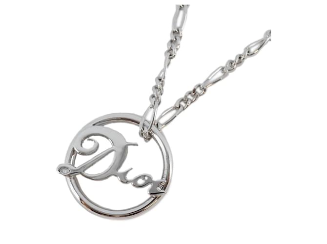 Christian Dior Women's Silver Circle Necklace Metal ref