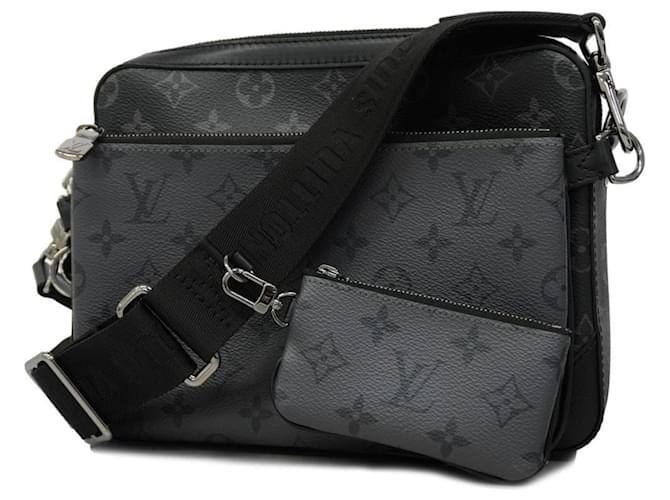 Borsa a spalla Monogram Eclipse Louis Vuitton per uomini Marrone