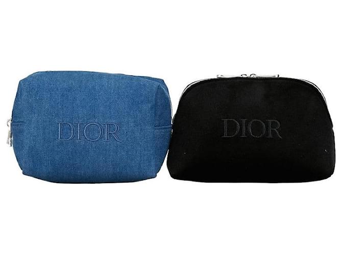 Autre Marque Dior Velours Denim Logo Tasche Set mit