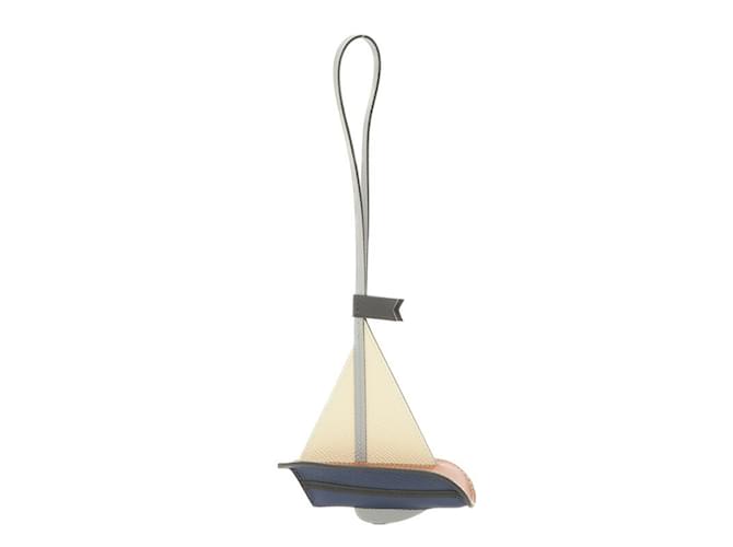 Hermès Hermes SAIL24 Bag Charm Black Red Blue Leather ref