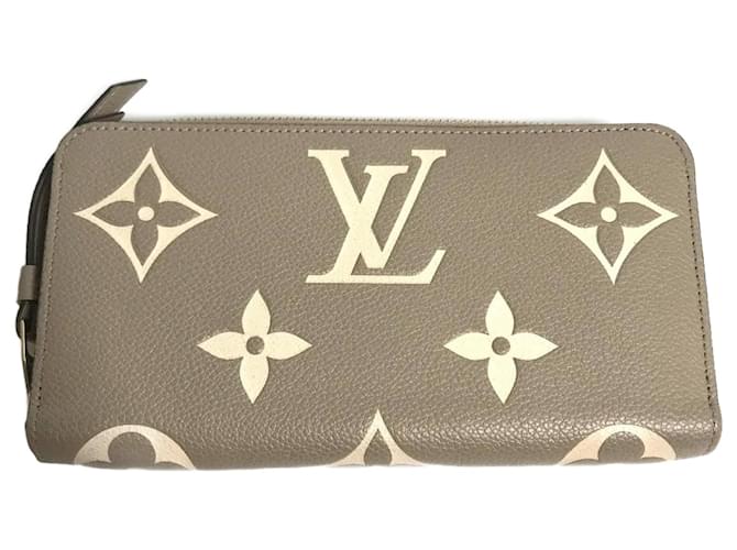 Louis Vuitton Monogram Empreinte Zip Around Long Wallet Beige ref