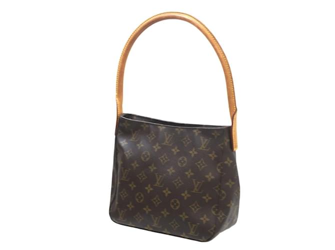 Louis Vuitton Looping MM Schultertasche Braun Lackleder ref 