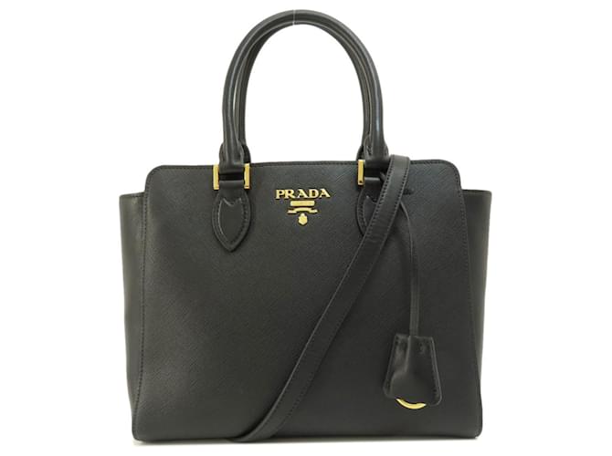 Prada 1BA113 Handbag Black Leather Plastic ref.JC1467903 (Sold