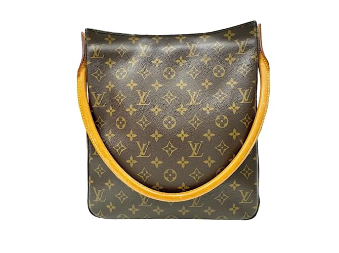 Louis Vuitton Looping GM Monogram Schultertasche Braun Lackleder 