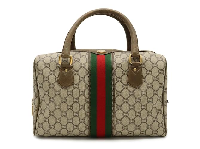 バッグ GUCCI Vintage GGPlus Mini Boston Handbag Authentic Vintage gg Gucci boston mini | Depop