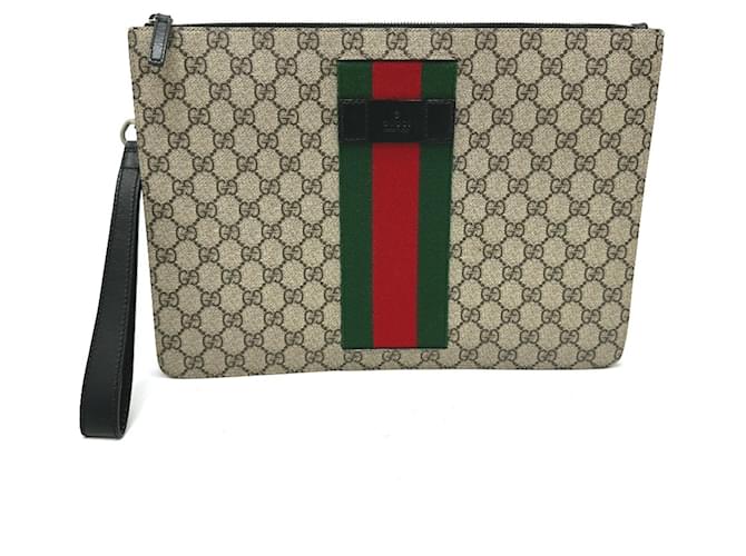 バッグ GUCCI SHERRY LINE GG PATTERN CLUTCH BAG Authentic GUCCI Sherry Line Clutch bag PVC Leather Fabric