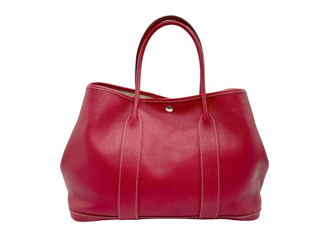Hermès Hermes Handbag Garden PM 36 in Red Negonda Leather ref.1472249 ...