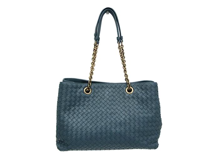Bottega Veneta Intrecciato Chain Tote 428052 Dark green