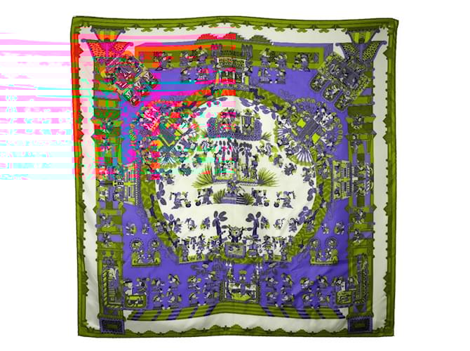 Hermès Hermes Carre 90 Scarf - ASTRES et SOLEILS Blue Silk ref