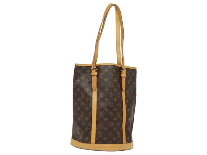 LOUIS VUITTON Monogram Bucket GM Shoulder Bag M42236 LV Auth 