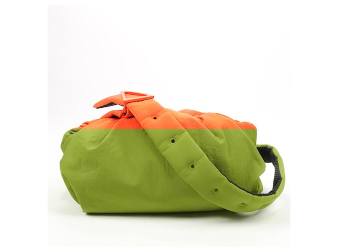 Bottega Veneta The Body Pouch Nylon Sling Shoulder bag in Orange