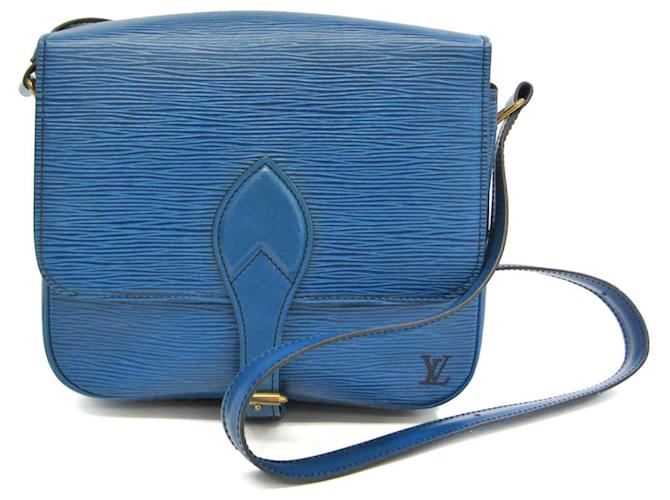 Louis Vuitton Epi Cartouchiere M52245 Schultertasche Blau Leder 