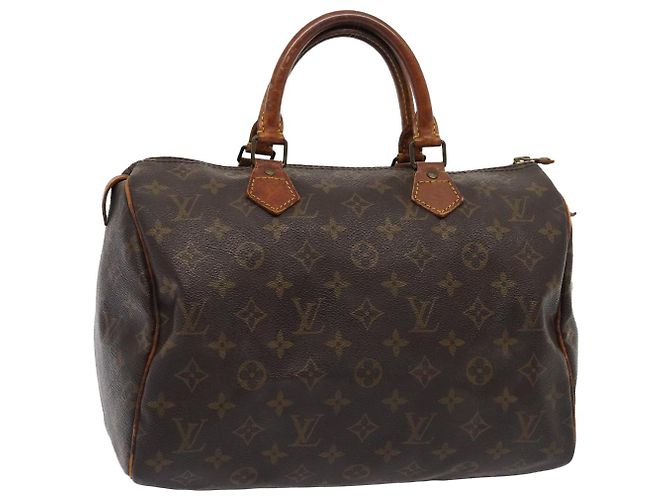 LOUIS VUITTON Monogram Speedy 30 Hand Bag M41526 LV Auth 81117