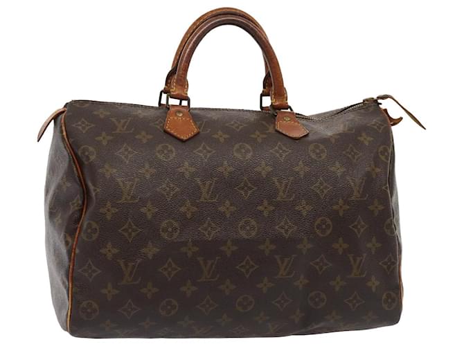 LOUIS VUITTON Monogram Speedy 35 Hand Bag M41524 LV Auth 80443  