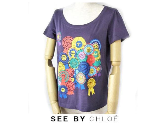 Chloé See by Chloe Purple T-Shirt Size 38 Cotton ref.1484699