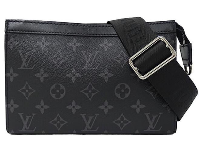 Louis Vuitton Monogram Eclipse Shoulder Bag Black Cloth ref