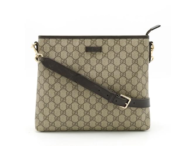 ショルダーバッグ・ポシェット GUCCI GG SUPREME SHOULDER BAG GUCCI GG Supreme Monogram Textured Dollar Calfskin Web Small