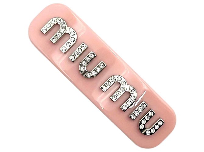 miu miu Hairpin Rhinestone Hair Barrette Plastic Women\'s Pink 22187-23761-13-7.jpg?v=  main image 3