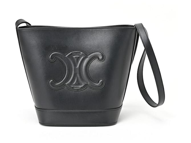 Céline Celine Small Bucket Cuir Triomphe Shoulder Bag Black Céline Celine Small Bucket Cuir Triomphe Shoulder Bag Black