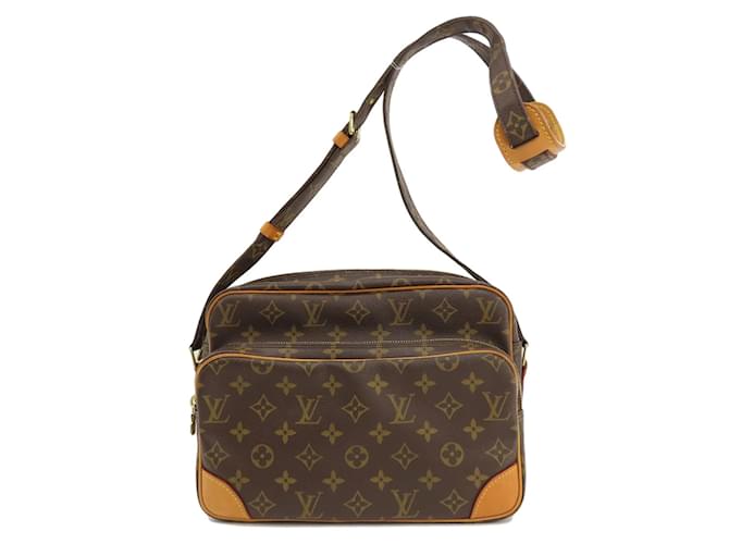 Louis Vuitton Nile Monogram Shoulder Bag Brown Patent leather 