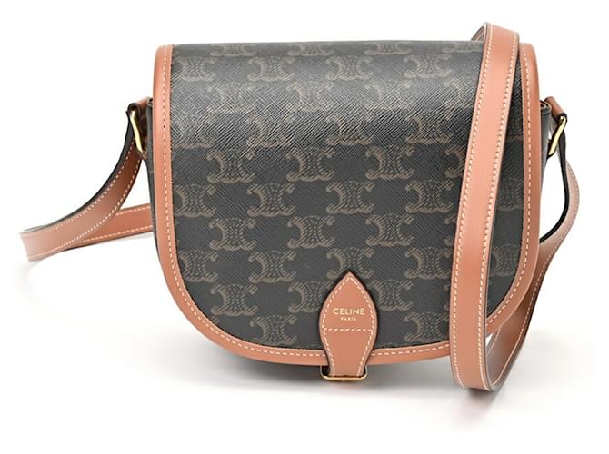 Céline Sac Folco Medium de Celine Cuir Toile Joli Closet