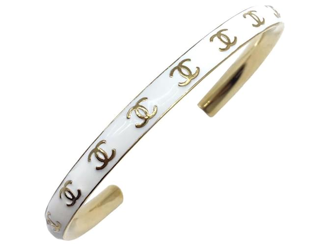 CHANEL バングルセット ゴールド ホワイト ブラック Chanel Gold and White Bangle Golden Metal ref.1490342 - Joli