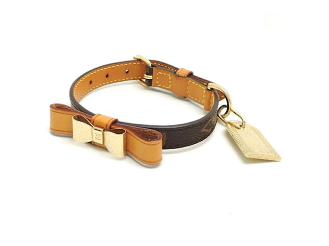 Louis Vuitton Collier Baxter XS Dog Collar Brown Damier ebene