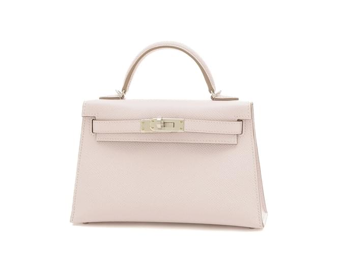 HERMES ライトピンク レザー ケース Hermes [L14] Pink Taurillon Clemence AZAP GM COMBINED WALLET