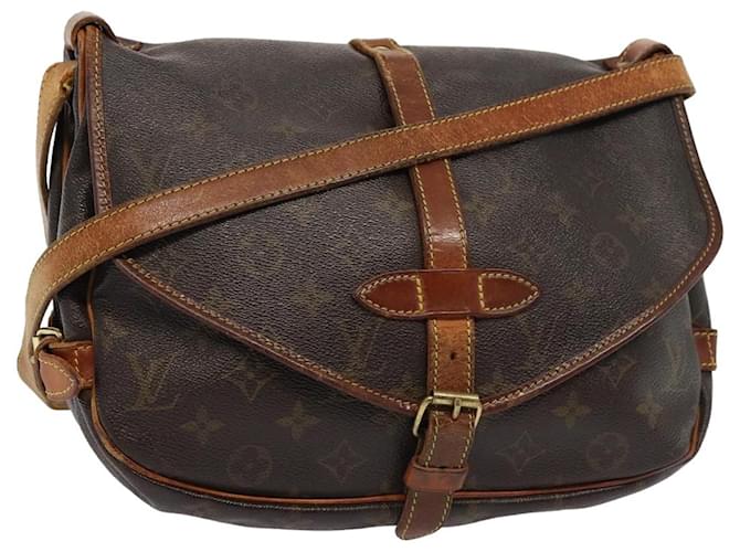 LOUIS VUITTON Schultertasche Monogram Saumur 30 M42256 LV Auth 