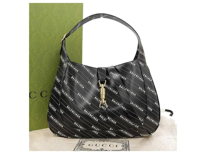 Gucci Jackie 1961 Hacker Project Medium Bag Black Leather